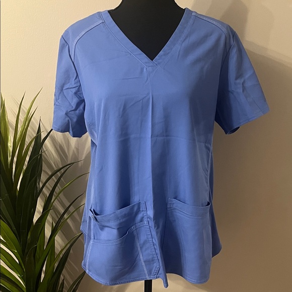 Blue V-Neck Women's Top - Picture 1 of 3